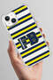 iPhone 15 Pro Compatible Fenerbahçe College Striped Licensed Phone Case - 4