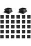 YouU 25x25mm Square Plastic Plug Black Furniture Chair Leg Foot Cover Cap Tubing Inserts End Cap Bla - 2