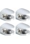 Sayayo Chrome Glass Shelf Brackets - Wall Mounted Metal Glass Clamp Supports, 4 Pcs, Adaptive 5-8MM