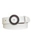 100% Genuine Leather, White Women's Jeans with White Nickel Buckle, Sports Belt 4 Cm=an-byn-58