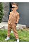Summer Short-Sleeved Linen Fabric Shirt-Pants Bottom Top Set (One Size up Can Be Chosen) - 3