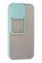iPhone 13 Pro Case Palm Frosted Camera Sliding Silicone - Turquoise 1492628709 - 2