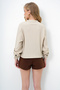 Women's Stone Wide Cut Front Buttoned Single Pocket Crop Blouse Alc-X13877 - 5