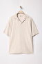 Limited Edition Vizon Oversize/Geniş Kesim Dokulu Polo Yaka T-shirt TMNSS25PO00031 - 3