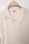 Limited Edition Vizon Oversize/Geniş Kesim Dokulu Polo Yaka T-shirt TMNSS25PO00031 - 4