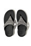 صندل Lulu Shimmerweave Toe-Post - مزيج أسود - 2