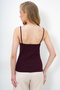 Women's Burgundy Square Collar Trok Stone Pocketed Rope Strap Blouse Alc-X13884 - 6