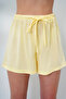 Butter Yellow Front Text Printed Cotton Basic T-Shirt and Shorts Combed Cotton Bottom Top Set Pjm-X13902 - 5