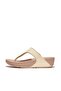 صندل Lulu Shimmerweave Toe-Post - مزيج من اللون البيج الحجري