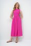 Women's Fuchsia Hidden Zipper Sleeveless Premium Guipure Dress Alc-X14143 - 5