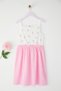 Pink Girl 100% Cotton Color Block Strap Mini Knitted Dress Tkdss25El00073 - 3