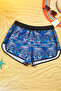 Etnik Desenli Dokuma Biyeli Plaj Mini Normal Bel Şort & Bermuda TBESS25SR00010