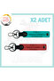 Pomegranate Flower-Dark Turquoise, 2-Piece Name-Custom Keychain, License Plate and 0 - Blood Type That Spills Asphalt Dust