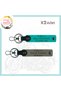 Name Plate for Motorcycle Enthusiasts 0 - Special Production 2-Piece Keychain with Blood Group Written, , Ash Gray-K Turquoise