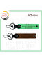 A Coffee-Pistachio Green, Biker, Name Plate and 0 (-) Blood Type Written Custom Design 2-Piece Keychain Set