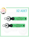 Emergency 2-Key Chain with Name Plate and a (-) Blood Group Written for Motorcycle Enthusiasts, F. Green