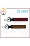 A. Coffee-Maroon, Motorcycle Enthusiasts, with Name Plate and a (-) Blood Type Written, Set of 2 Keychains