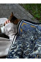 Cotton Ethnic Pattern Shawl-Navy Blue/Mustard - 2