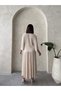 Women's Double Elastic Waist Pleated Midi Length Skirt - 5