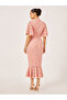 Flutter Sleeve Fitted Lace Midi Dress - 5