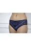 Women's Navy Blue Lace Detailed Slip Panties