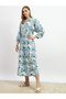 Floral Printed Midi A-Line Dress - 3