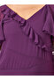 Plus Size Ruffled Wrap Look A-Line Maxi Dress - 4