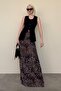 Black Crew Neck Women's Long Vest Mg2331 - 4