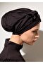 Hijab Bonnet - Black with Bow