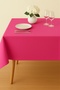 Luna Series Velvet Textured Table Cloth - Fuchsia