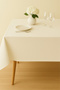 Luna Series Velvet Textured Table Cloth - Cream