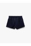 Elastic Waist High Waist Comfortable Fit Pocket Detailed Mini Sports Shorts - 4