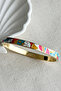 Steel Enamel Thin Women's Handcuff Bracelet Women's Handcuff Karamaz Bracelet - 5