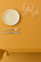 Luna Series Velvet Textured Table Cloth - Dark Yellow - 5