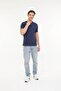 Short Sleeve Navy Blue T-Shirt Men's Summer Cotton T-Shirt Navy Blue - 3