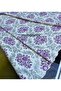 Lined Non-Slip Purple Floral Easy Wipe Pvc Round Oilcloth Tablecloth