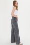 Women's Light Gray Tube Leg High Waist Regular Fit Trousers - 3