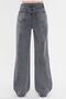 Women's Light Gray Tube Leg High Waist Regular Fit Trousers - 5