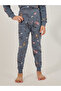 All-Over Print Round Neck T-Shirt and Pyjama Set - 5