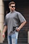 Smoked Patterned Oversize Men's T-Shirt 7004