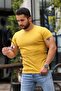 تي شيرت أساسي أصفر برقبة دائرية 4077 - 5