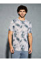 Men All-Over Print Round Neck Regular Fit T-Shirt