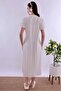 Cotton Maternity Nightgown with Breastfeeding Feature Effortt - Ecru - 4