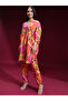 Floral Printed V Neck Tunic and Trousers Co-Ords - 2