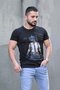 تي شيرت أسود مطبوع 4028 - 2