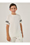 Striped Sleeve Trim Round Neck T-Shirt and Shorts Set - 3