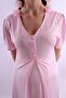 Cotton Maternity Nightgown with Breastfeeding Feature Effortt - Pink - 7
