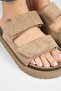 Vina Platform Women's Leather Slippers Mink - 6