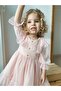 Pearl, Lace, Mesh Belt, Girl's Evening Dress