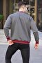 Anthracite Quilted Patterned Men's Bomber Jacket 6035 - 2